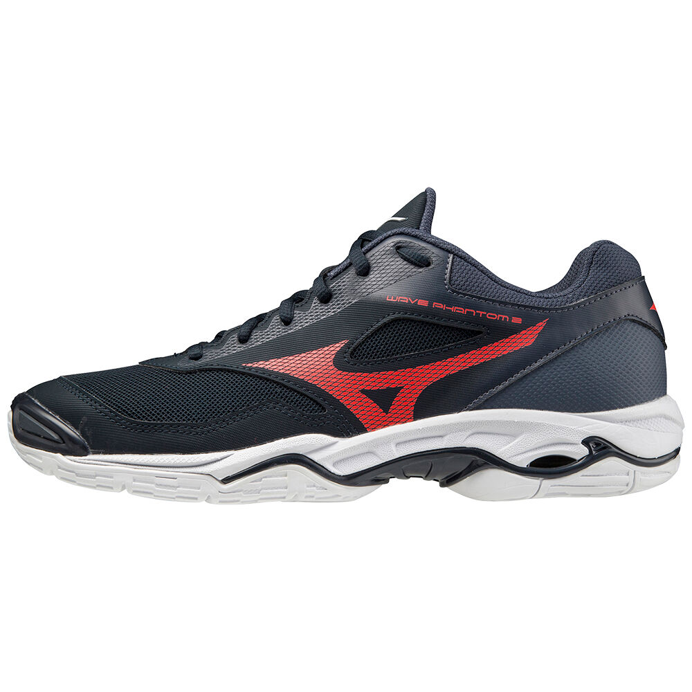 Mizuno Wave Phantom 2 Férfi Kézilabda Cipő Sötétkék/Piros/Fekete XDK523968